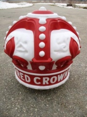 Standard Red Crown Raised Letters Gas Globe