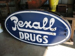 Porcelain Neon Rexall Drug Store Sign
