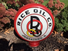 Rare Rice Oil Company Gas Globe
