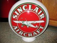 Super Rare Sinclair Aircraft Three Piece Glass!