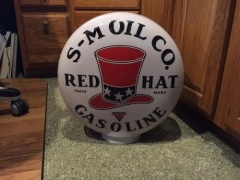 Super Rare S-M Red Hat One Piece Etched Gas Globe
