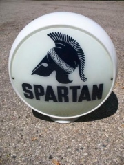 Rare Spartan Glass Gas Globe