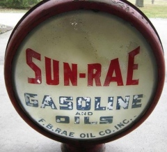 Very Rare Sun-Rae Metal Frame Gas Globe