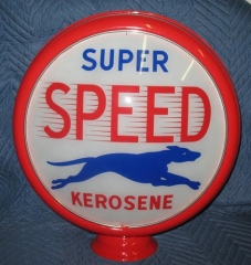 Rare Super Speed Kerosene Metal Frame Gas Globe
