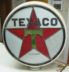 Super Rare 22" Texaco Leaded Glass Globe