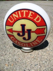 Rare United JJ Gasoline Globe