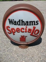 Very Rare Wadhams With Early Can Metal Frame Gas Globe