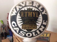 Only Known Waverly Ethyl One Piece Etched Gas Globe