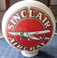 Sinclair Aircraft One Piece Gas Globe