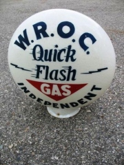 Very Rare WROC One Piece Etched Gas Globe